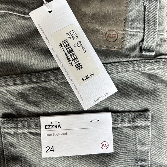 AG Ezzra True Boyfriend Straight Leg Jeans in Ikat Freestyle Size 24 NWT - Picture 3 of 8